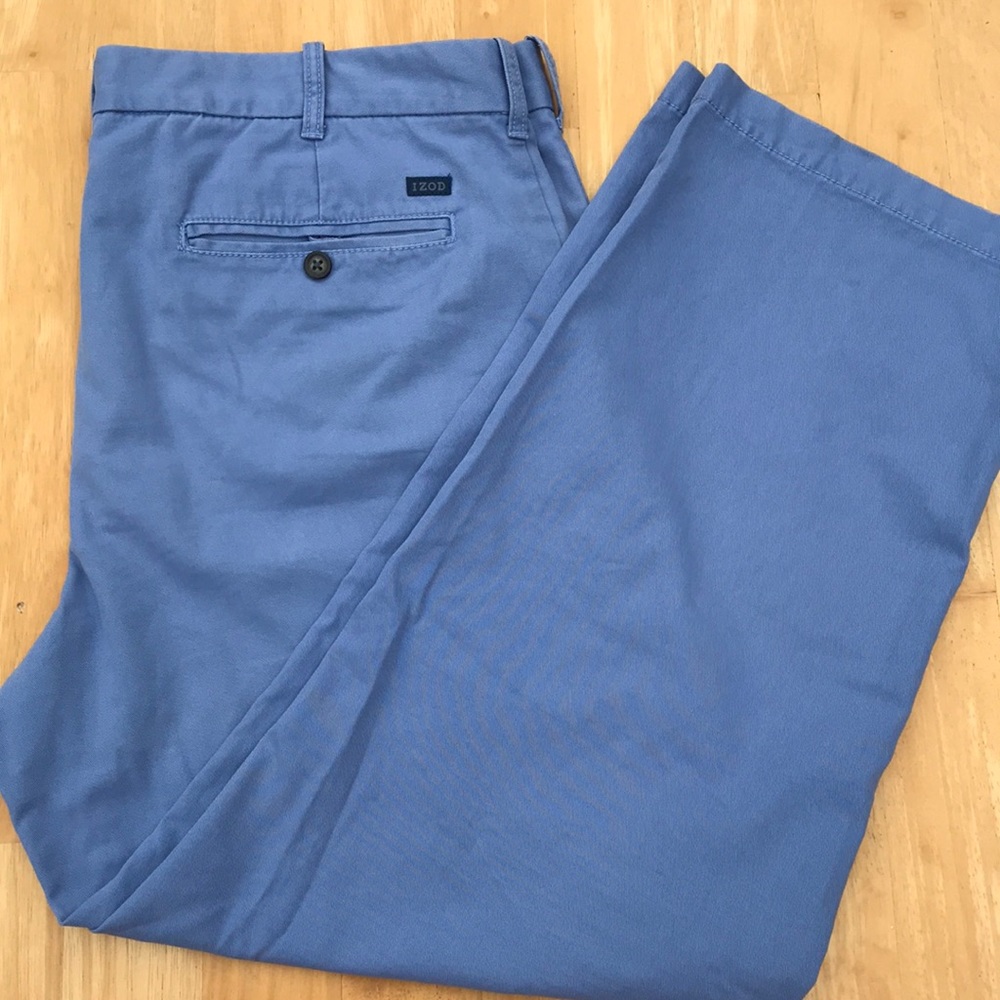 Izod Men’s Saltwater Light Blue Cotton Chino Pants